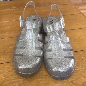 Sparkly Clear Jelly Sandals